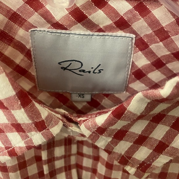 Rails Farrah Scarlet Check Button Down Top - Picture 4 of 4